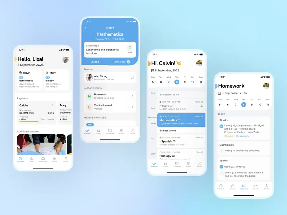 Smart school diary for students and their parents